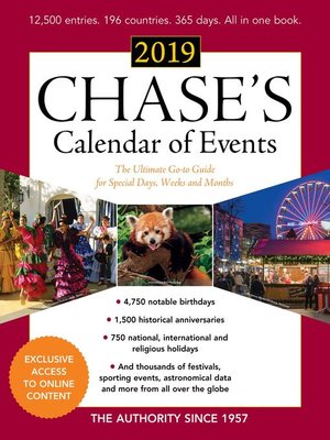cover image of Chase's Calendar of Events 2019